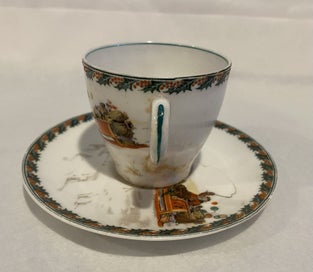 Listing 3 of 8 for SALE! Royal Doulton Antique Christmas Series Small Cup and Saucer - Rare