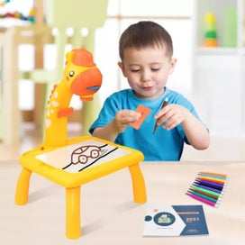 Listing 5 of 10 for Kids Mini Led Art Drawing Table Toy Set With Box Projector For Kid Drawing