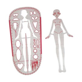 Listing 4 of 5 for 2 Pieces Fashion Drawing Template Ruler Pattern Makers For Sewing And Quilting