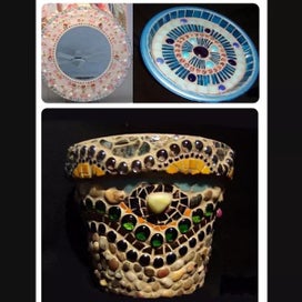 Listing 5 of 10 for 80g/2.82oz 15-25mm Translucent Glass Beads Flat Round Mosaic Tiles For DIY Art