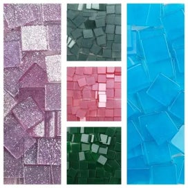 Listing 7 of 10 for 80pcs(Approx. 20g/0.7oz) 1cm/0.39in Square Resin Mosaic Tiles 0.2cm/0.08in