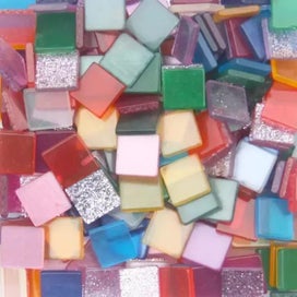 Listing 8 of 10 for 80pcs(Approx. 20g/0.7oz) 1cm/0.39in Square Resin Mosaic Tiles 0.2cm/0.08in