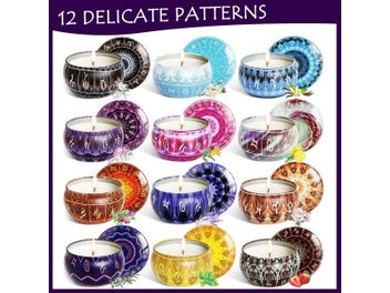 Listing 3 of 9 for 8/12PCS Empty Tinplate Box Tins Cans Candle Jars Making Kit
