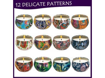 Listing 4 of 9 for 8/12PCS Empty Tinplate Box Tins Cans Candle Jars Making Kit