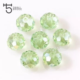 Listing 7 of 10 for 4 6 8mm Czech Rondelle Crystal Beads AB Color Faceted Glass Spacer Beads For