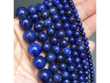 Listing 3 of 10 for Natural Stone Beads Lapis Lazuli Round Loose Stone Beads For Jewelry Making DIY