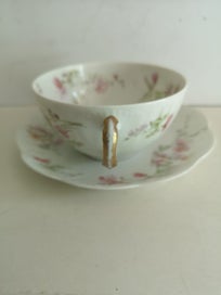 Listing 2 of 8 for A sweet antique Haviland LImoges tea cup and saucer c1900