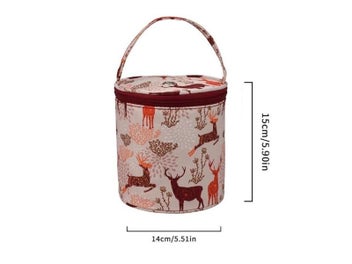 Listing 8 of 10 for Yarn Storage Bag Round Knitting Wool Yarn Bags Organizer Crochet Sewing Needles