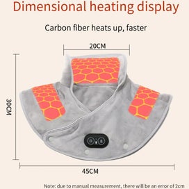 Listing 3 of 7 for Electric Heating shoulder Neck Pad Massager USB Cervical Brace Wrap Thermal C...