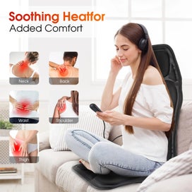 Listing 4 of 7 for Electric Back Massager Infrared Full-Body Massage Chair Cushion Heating Vibra...
