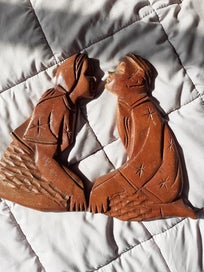 Listing 3 of 13 for Carved Wooden Asian Couple
