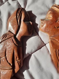 Listing 4 of 13 for Carved Wooden Asian Couple