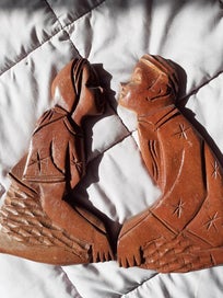 Listing 5 of 13 for Carved Wooden Asian Couple