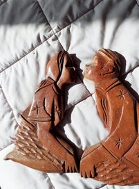 Listing 6 of 13 for Carved Wooden Asian Couple