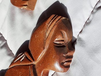 Listing 13 of 13 for Carved Wooden Asian Couple