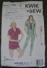 Listing 8 of 9 for UNUSED Easy Sewing Pattern WOMENS Trendy TOPS PANTS XS-XL