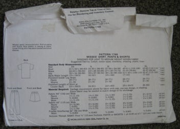 Listing 9 of 9 for UNUSED Easy Sewing Pattern WOMENS Trendy TOPS PANTS XS-XL