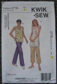 Listing 4 of 9 for UNUSED Easy Sewing Pattern WOMENS Trendy TOPS PANTS XS-XL
