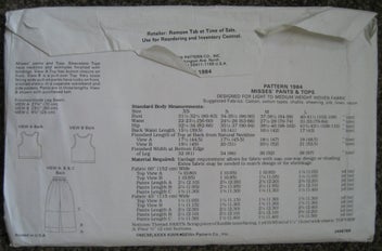 Listing 7 of 9 for UNUSED Easy Sewing Pattern WOMENS Trendy TOPS PANTS XS-XL