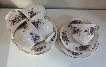 Listing 5 of 5 for Violet Viola Bone China Trios