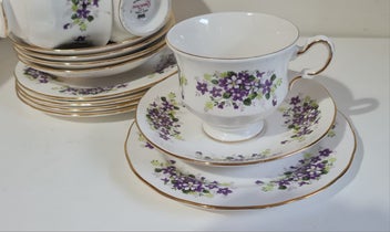 Listing 1 of 5 for Violet Viola Bone China Trios