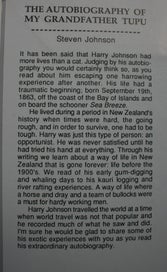 Listing 7 of 9 for The Autobiography of My Grandfather Tupu: Also Known as Harry Johnson. SIGNED