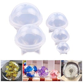 Listing 1 of 5 for Resin Moulds Sphere Moulds,5pcs Ball Orb Silicone Mold, Diy Round Sphere Silicon