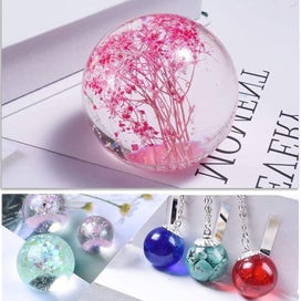 Listing 3 of 5 for Resin Moulds Sphere Moulds,5pcs Ball Orb Silicone Mold, Diy Round Sphere Silicon