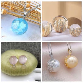 Listing 5 of 5 for Resin Moulds Sphere Moulds,5pcs Ball Orb Silicone Mold, Diy Round Sphere Silicon