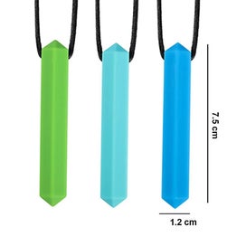 Listing 5 of 5 for 3 Pcs Chew Chew Crayon Sensory Necklace - Best For Kids Or Adults That Like