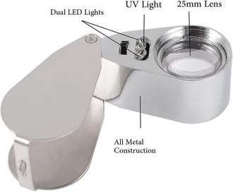 Listing 3 of 5 for 40x Magnification Jeweler's Metal Folding Magnifier