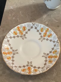 Listing 6 of 14 for 3 Pcs Cup & saucers Plant Tuscan 1930s FINE ENGLISH BONE CHINA, Made in England