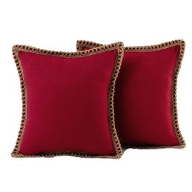 Listing 2 of 4 for Thread Stitching Edges Throw Pillow Cover - 2 Packs