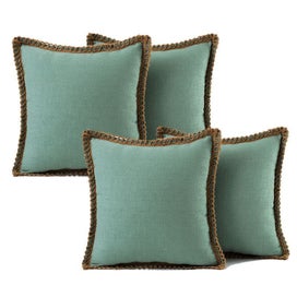 Listing 4 of 4 for Thread Stitching Edges Throw Pillow Cover - 4 Packs