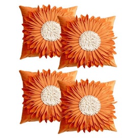Listing 3 of 8 for Daisy Flower Throw Pillow Cover - 4 Packs
