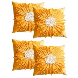 Listing 5 of 8 for Daisy Flower Throw Pillow Cover - 4 Packs