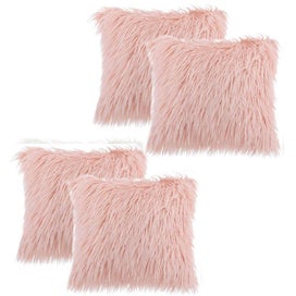 Listing 5 of 8 for Fuzzy Throw Bed Pillow Covers - 4 Packs
