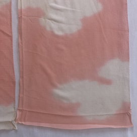 Listing 2 of 17 for Vintage Japanese Silk Pink Cloud Old Kimono Panels X2 Fabric Pieces