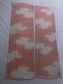Listing 10 of 17 for Vintage Japanese Silk Pink Cloud Old Kimono Panels X2 Fabric Pieces