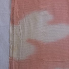 Listing 13 of 17 for Vintage Japanese Silk Pink Cloud Old Kimono Panels X2 Fabric Pieces