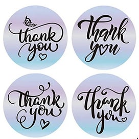 Listing 1 of 2 for Thank You Stickers x 50 Round Craft Labels Business Seals Party Gift Favours