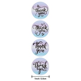 Listing 2 of 2 for Thank You Stickers x 50 Round Craft Labels Business Seals Party Gift Favours