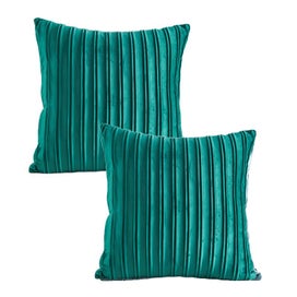 Listing 3 of 8 for Dutch Velvet Striped Pleated Throw Pillow Cover - 2 Packs