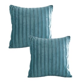 Listing 5 of 8 for Dutch Velvet Striped Pleated Throw Pillow Cover - 2 Packs