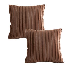 Listing 7 of 8 for Dutch Velvet Striped Pleated Throw Pillow Cover - 2 Packs