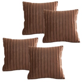 Listing 8 of 9 for Dutch Velvet Striped Pleated Throw Pillow Cover - 4 Packs