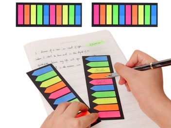 Listing 1 of 10 for 800Pcs Colored Sticky Notes Fluorescence Page Marker Sticky Tabs Flat Arrow Flag