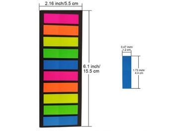 Listing 3 of 10 for 800Pcs Colored Sticky Notes Fluorescence Page Marker Sticky Tabs Flat Arrow Flag
