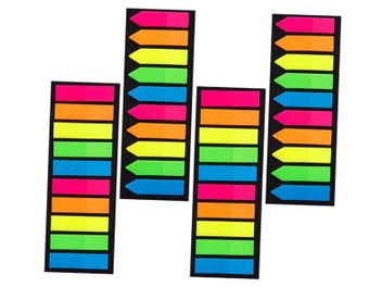 Listing 6 of 10 for 800Pcs Colored Sticky Notes Fluorescence Page Marker Sticky Tabs Flat Arrow Flag