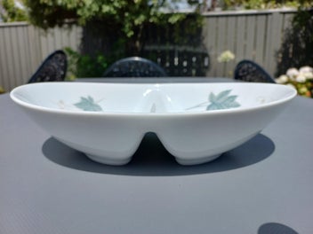 Listing 2 of 7 for NORITAKE - Wild Ivy Porcelain (102) - Divided Serving Dish - Vintage